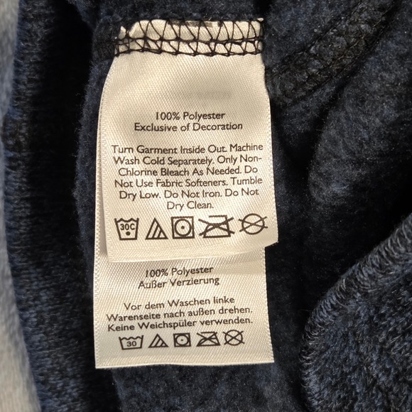 Eddie Bauer Men XL Blue Heather 1/4 Zip Pullover Long Sleeve Outdoors Hiker Gorp - Picture 5 of 6